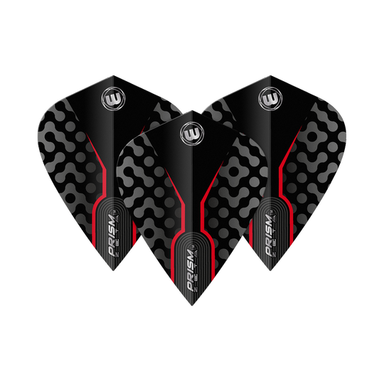 Winmau Zeta Black Red Kite Flights