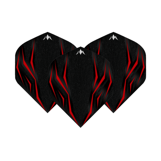 Mission Lava Red No. 6 Flights Das Bild zeigt die Mission Lava Red No6 Flights. Es sind rote Flights für Dartpfeile.