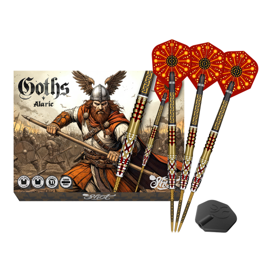 Shot Goths Alaric Turbo Point Steel Darts - 23g Shot Goths Alaric Turbo Point Steel Darts - 23g
