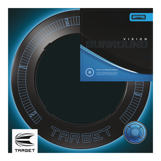 Target Corona Vision Notched Dartboard Surround with Lighting Target Corona Vision Notched Dartboard Surround with Lighting