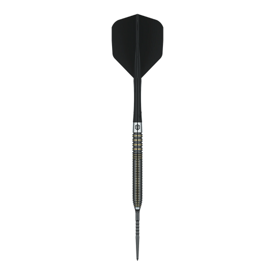 Dargestellt sind Caliburn V-Series V2 Steeldarts. Die Darts zeichnen sich durch ihre hochwertige Verarbeitung aus.