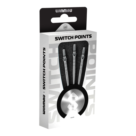 Winmau Switch Point Wave steel dart tips - Silver Effect Abgebildet sind die Winmau Switch Point Wave Steeldartspitzen im Silver Effect. Die Spitze ist für Dartpfeile geeignet und sorgt für einen besonderen Look.