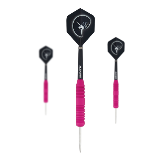 Unicorn Core Plus Rubberized Pink Steel Darts