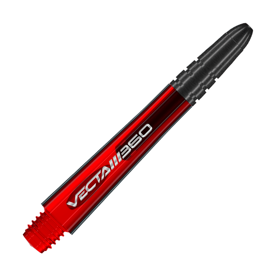 Winmau Vecta Blade 360 Shafts - Red Abgebildet ist ein Dart-Schaft mit der Bezeichnung 7025-219_Winmau_Vecta_Blade360_Shafts_Rot_40mm_2. Das Produkt ist rot und eignet sich für verschiedene Dartpfeile.