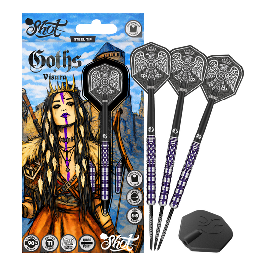 Shot Goths Visara Turbo Point Steel Darts - 23g