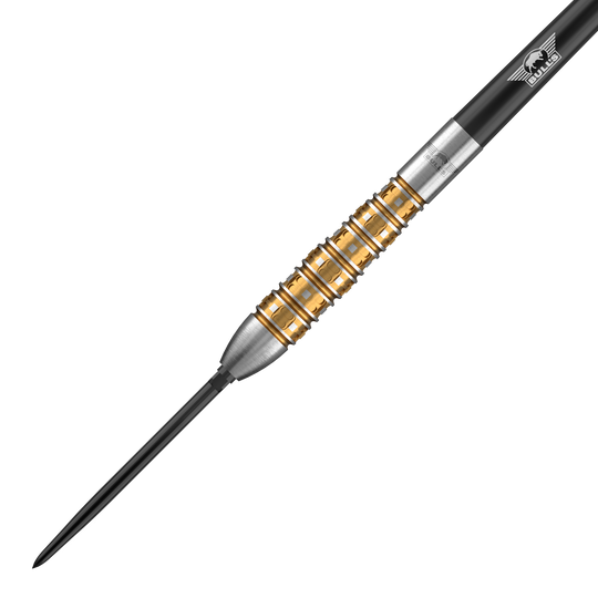 Bulls NL Vintage Bomb Convertible Points Steel Darts Das Bild zeigt die Bulls NL Vintago Bomb Convertible Point Steeldarts. Die Steeldarts sind für Dartspieler geeignet.