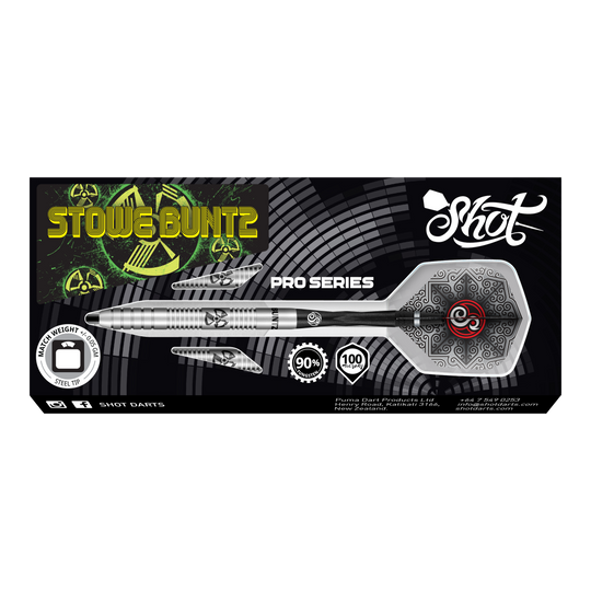 Shot Pro-Series Stowe Buntz Steel Darts - 23g