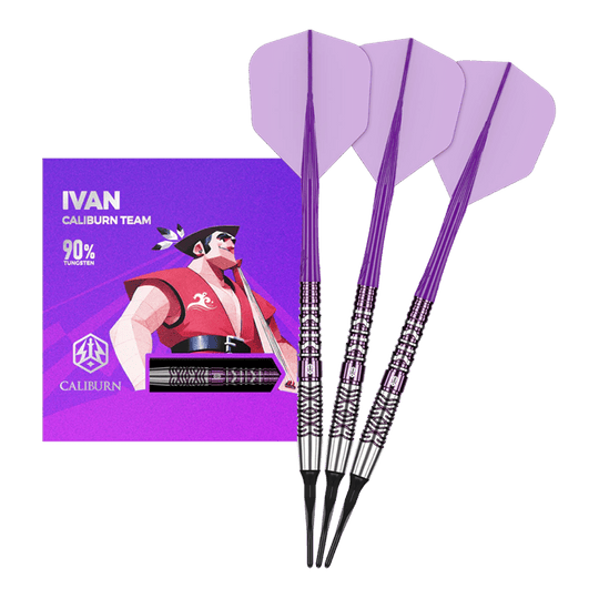 Caliburn Awakening Ivan Softdarts - 20g Zu sehen sind die Caliburn Awakening Ivan Softdarts mit 20g Gewicht. Dieses Produkt eignet sich für das elektronische Dartspiel.