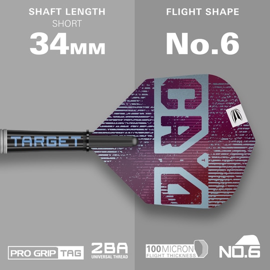 Das Bild zeigt die Target Cryo 11 Softdarts. Es handelt sich um hochwertige Softdarts für Präzisionsspiele.
