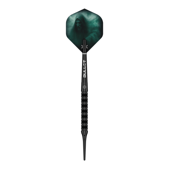 Abgebildet sind die Bullet Shadow Softdarts - 20g. Die Darts sind aus hochwertigen Materialien gefertigt.