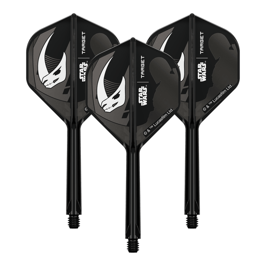 Target Star Wars K-Flex Set Mandalorian No2 Standard Flights Abbildung eines Star Wars K-Flex Mandalorian Armour Produkts. Es handelt sich um Standard Flights mit 33 mm Länge.