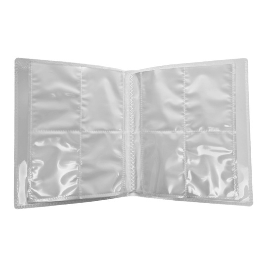 Panini blank collector's binder Auf dem Bild ist der Panini Blanko Sammelordner abgebildet. Der weiße Sammelordner ist für Panini-Sammelkarten geeignet.