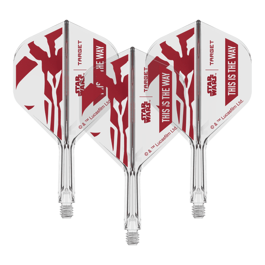 Target Star Wars K-Flex Set Mandalorian No2 Standard Flights Dieses Dart-Flight zeigt das Star Wars Motiv 'This Is The Way'. Es ist das Modell 'K-Flex This Is The Way No2 Standard Flights' mit 19mm.