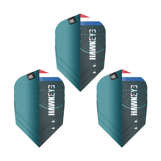 Target Pro Ultra Kevin Doets GEN1 No6 Flights - 3 Sets Das Produkt Target Pro Ultra Kevin Doets GEN1 No6 Flights - 3 Sets ist gestapelt gezeigt. Jeder Flight hebt sich durch das Design hervor.