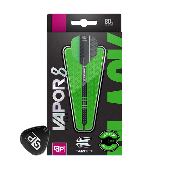 Target Vapor8 Black Green Swiss Point steel darts