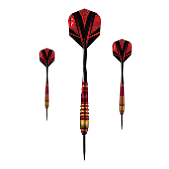 Harrows Vivid Brass Red Steeldarts