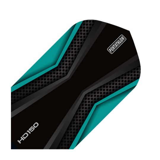 HD 150 Pentathlon Flights Black/Aqua Slim