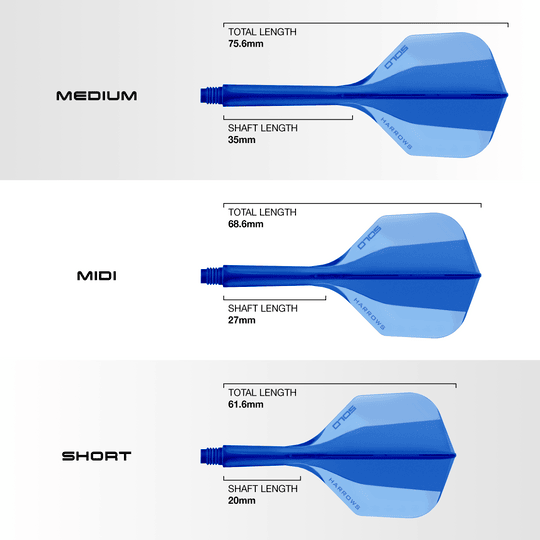 Harrows Solo No6 Flight Shaft System - Blue Hier sieht man das Harrows Solo No6 Flight-Shaft-System in Blau. Es handelt sich um ein Zubehörteil für Dartpfeile.