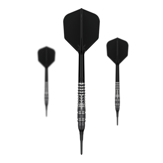 Das Bild zeigt die Target Black Marque Blaze Softdarts - 18g als Set. Dieses Set eignet sich hervorragend für Dartspieler.