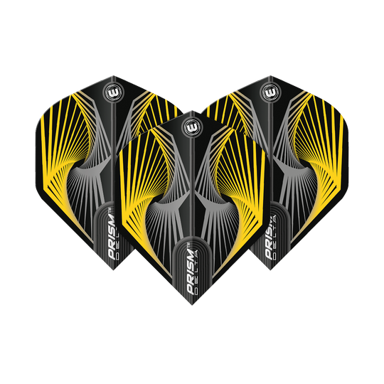 Winmau Prism Delta Spiral YellowGrey Standard Flights