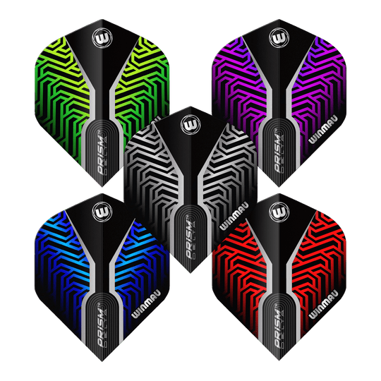 Winmau Prism Delta No2 Standard Flight Collection Das Bild zeigt die Winmau Prism Delta No2 Standard Flight Collection. Die hochwertigen Flights sind optimal für Dartspieler.