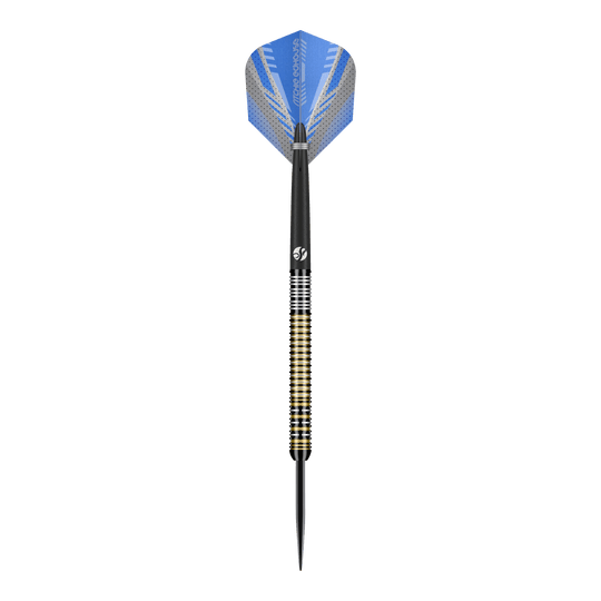 Hier sieht man die Shot Ritchie Edhouse Madhouse Steeldarts. Die Darts bieten eine präzise Flugbahn und hohe Qualität.
