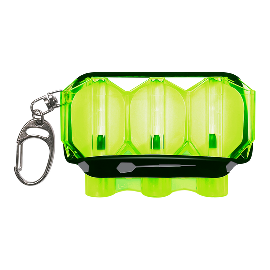 Dies ist das L-Style Krystal Flight Case in Neon-Gelb. Das Etui besitzt einen Karabinerhaken zum einfachen Befestigen.