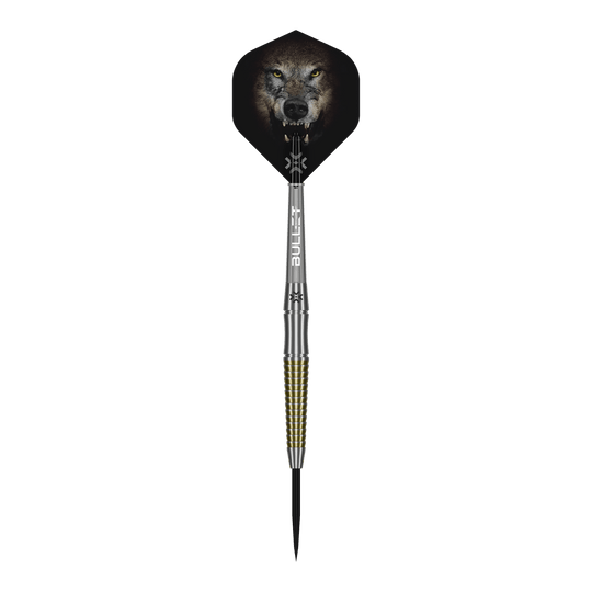 Bullet Fang steel darts Hier sieht man die Bullet Fang Steeldarts aus einer anderen Perspektive. Die Details der Darts sind gut erkennbar.