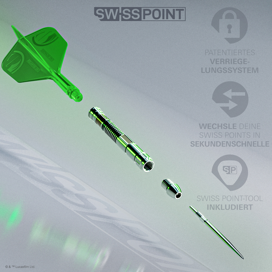 Target Star Wars Luke Skywalker Jedi Knight Lightsaber Limited First Edition Darts - 24g Hier ist das Produkt Target Star Wars Luke Skywalker The Jedi Knight Light Saber Limited Edition Steeldarts - 24g zu sehen. Die Darts sind eine Sonderedition und haben ein Star Wars-Design.