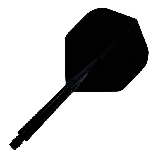 Abgebildet ist das Evolution EVO1 Flight-Shaft-System in Schwarz. Das Produkt wird einzeln vor weißem Hintergrund präsentiert.