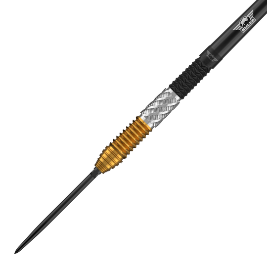 Das Bild zeigt die Bulls NL Dirk Van Duijvenbode 95% Convertible Points Steeldarts. Die Darts sind für präzises Steeldartspiel geeignet.