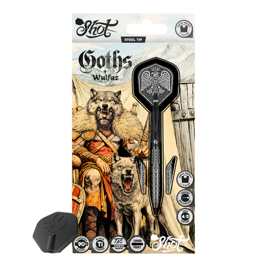 Shot Goths Wulfaz Turbo Point Steel Darts - 23g