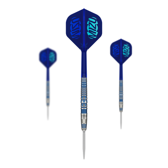Target Japan Mizu Series 01 Swiss Point Steel Darts Abgebildet ist das Produkt Target Japan Mizu Series 01 Swiss Point Steeldarts. Es handelt sich um spezielle Steeldarts aus der Mizu Serie von Target.