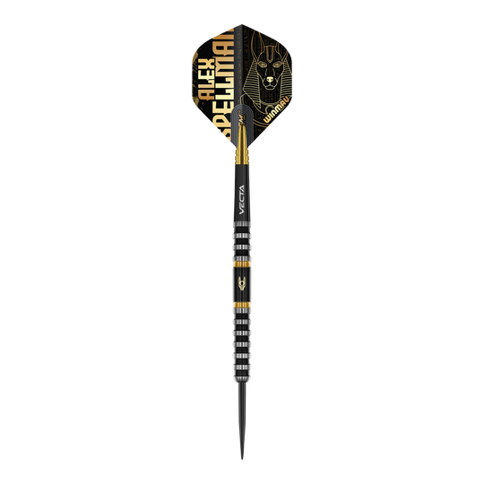 Dieses Bild zeigt die Winmau Alex Spellman Steeldarts aus einer anderen Perspektive. Sie sind speziell für hohe Leistung konzipiert.