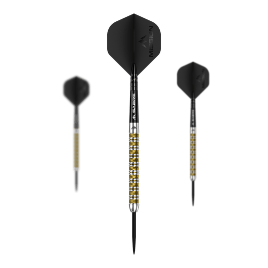 Mission Kinsuji Steeldarts Mission Kinsuji Steeldarts sind hochwertige Steeldarts. Dieses Bild zeigt das Produkt in Originalausführung.
