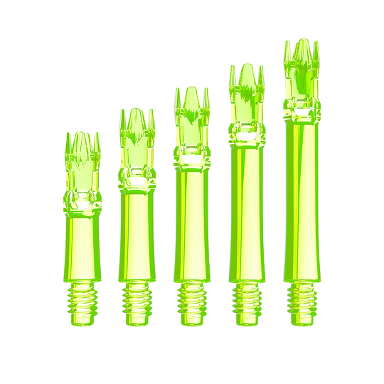 L-Style L-System Replacement Shafts - Neon Yellow Das Bild zeigt die L-Style L-System Ersatzshafts in Neongelb. Die Schäfte sind Ersatzteile für Dartpfeile.