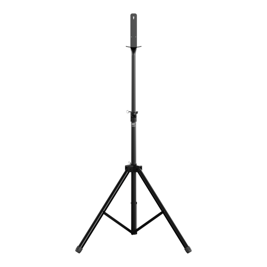 Target Dartboard Stand Das Bild zeigt einen Target Dartboard Stand mit einem stabilen, dreibeinigen Stativ. Der Ständer ist höhenverstellbar und eignet sich zum Aufhängen eines Dartboards.