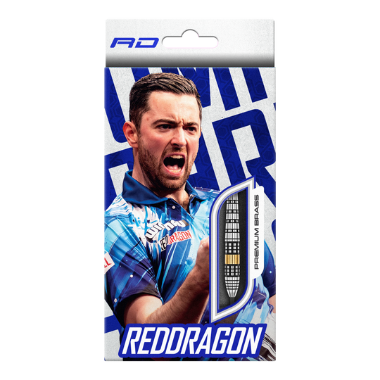 Red Dragon Luke Humphries Brass Steel Darts - 21 g Red Dragon Luke Humphries Brass Steeldarts - 21 g ist ein Set von Steeldarts aus Messing. Das Bild stellt die Details der Dartpfeile deutlich dar.