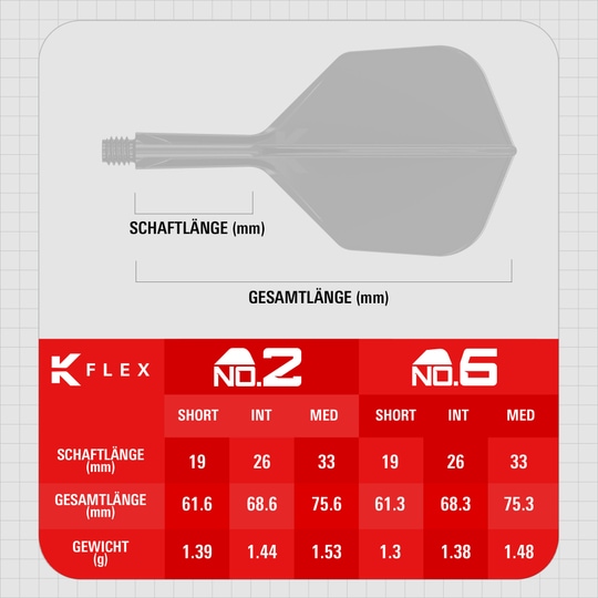 Target K-Flex Black No6 Flights