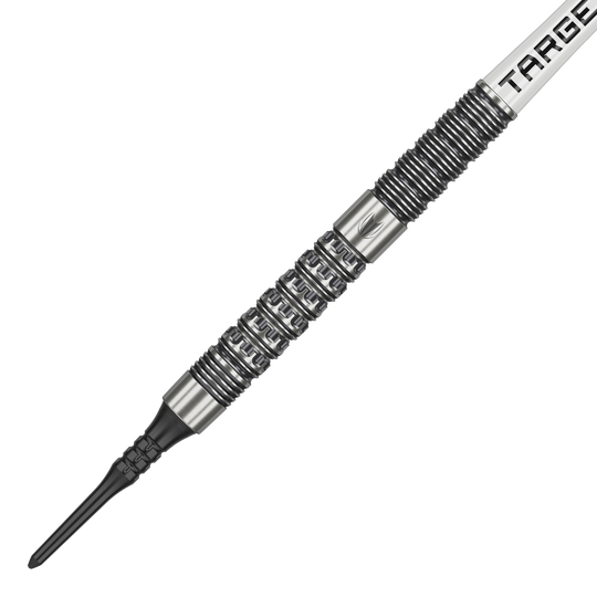Target Redux 10 soft darts - 18g Zu sehen ist das Produkt Target Redux 10 Softdarts - 18g. Die Softdarts werden auf diesem Bild in Nahaufnahme gezeigt.