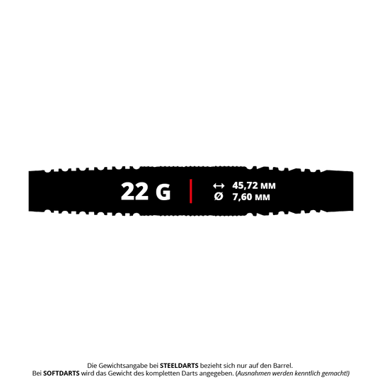 Red Dragon Amp Torpedo Soft Darts - 22g Das Foto zeigt die Red Dragon Amp Torpedo Softdarts mit einem Gewicht von 22g. Diese Softdarts überzeugen durch ihr torpedoförmiges Design.