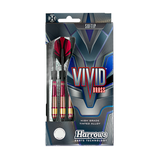 Harrows Vivid Brass Red Softdarts - 18g