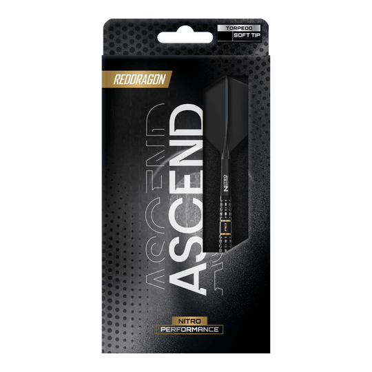 Dieses Bild zeigt die Red Dragon Ascend Torpedo Softdarts - 22g. Sie sind hochwertige Softdarts für präzises Spiel.