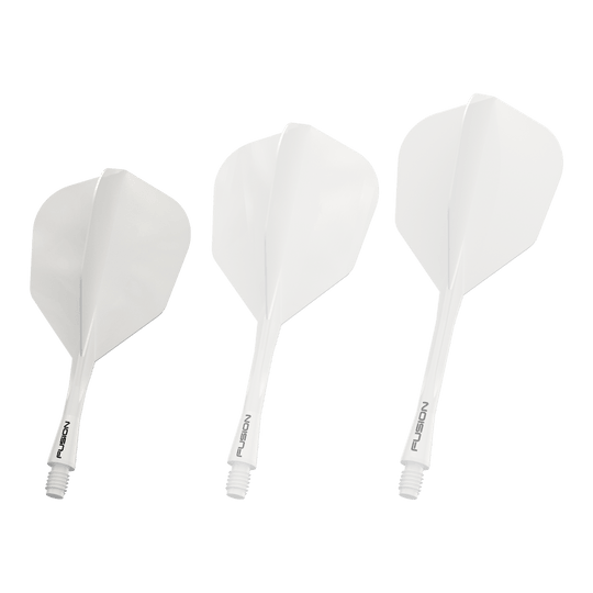 Winmau Fusion Flight Shaft System No6 Solid White Auf diesem Bild sieht man das Winmau Fusion Flight Shaft System No6 in Weiß, 22mm. Es handelt sich um eine Komponente für Dartpfeile.