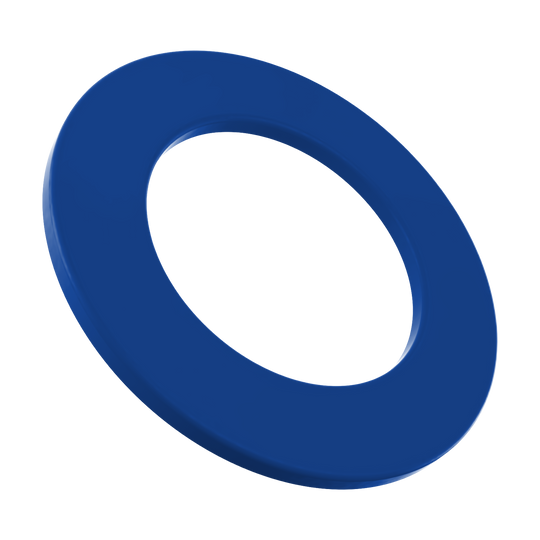 Auf dem Bild ist ein blaues Steeldartboard-Surround zu sehen. Die Datei trägt den Namen 'DBS-blau_McDart_Steeldartboard_Surround_Blau_3'.