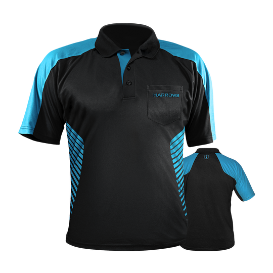 Harrows Vivid Dart Shirt Black/Aqua