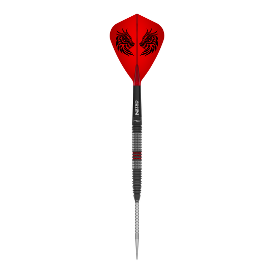Das Produkt ist der Red Dragon Jonny Clayton Hireath Switch Point Steeldarts. Es handelt sich um professionelle Steeldarts für anspruchsvolle Dartspieler.