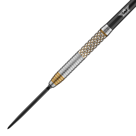 Bulls NL Vintage Shark Convertible Points Steel Darts Das Bild zeigt die Bulls NL Vintago Shark Convertible Points Steeldarts. Es handelt sich um ein hochwertiges Dartprodukt mit besonderen Spitzen.