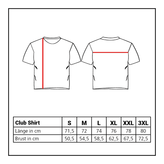 Hier ist das Löwen Kollektion Club T-Shirt zu sehen. Das klassische Design eignet sich perfekt für den Cluballtag.
