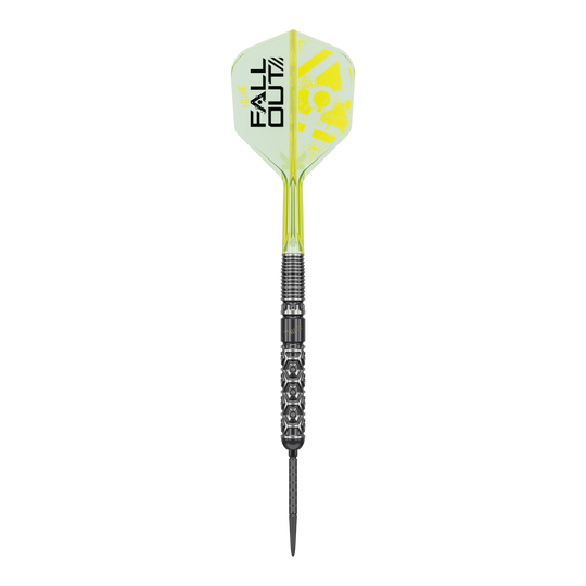 Das Produkt ist Target Luke Littler Nuke Fallout Swiss Points Steeldarts. Diese Steeldarts sind für professionelle Dartspieler gemacht.